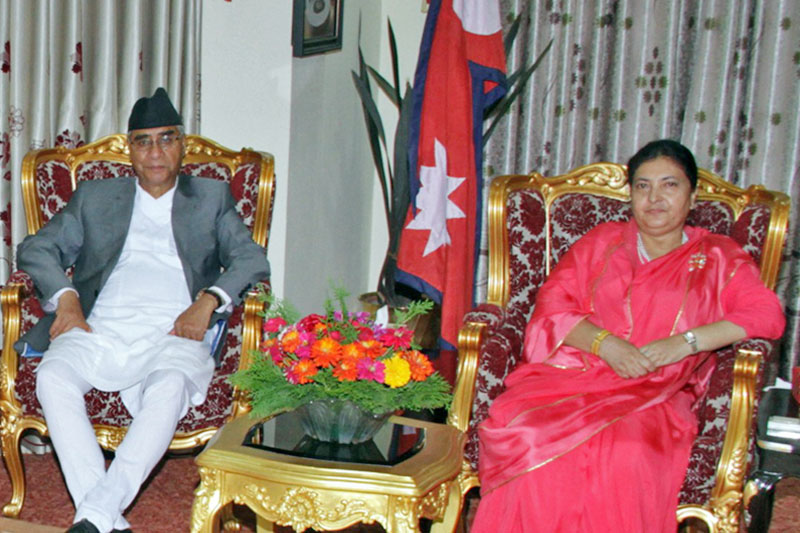 President urges Prime Minister Deuba to move ahead with timely election