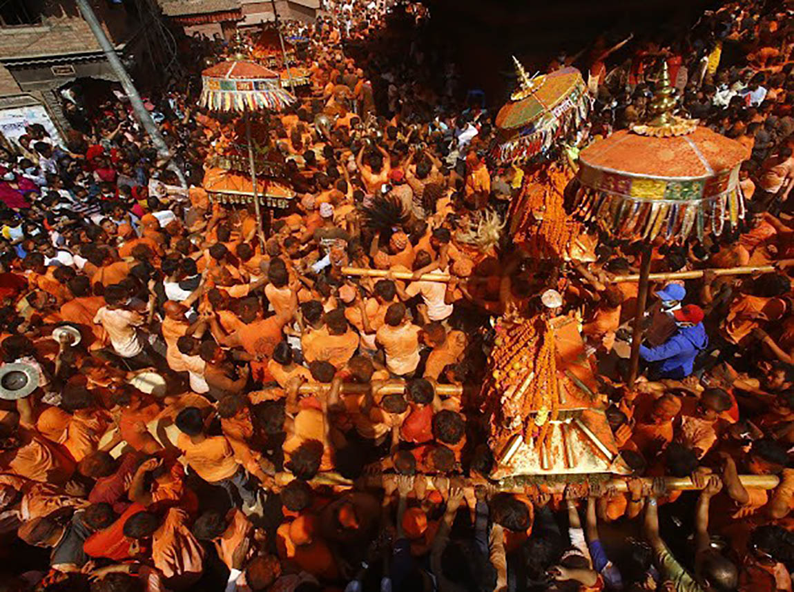Sindur Jatra being celebrated in Bhaktapur