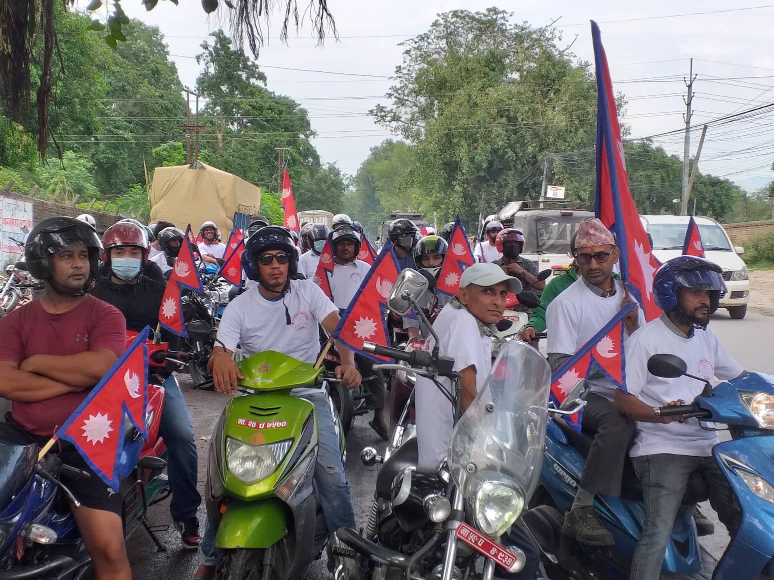 Motorcycle rally of the Youth Renaissance Organization against the Government