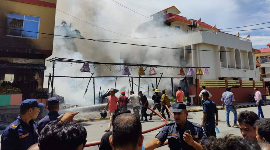 Fire broke out at Nanglo restaurant in Biratnagar