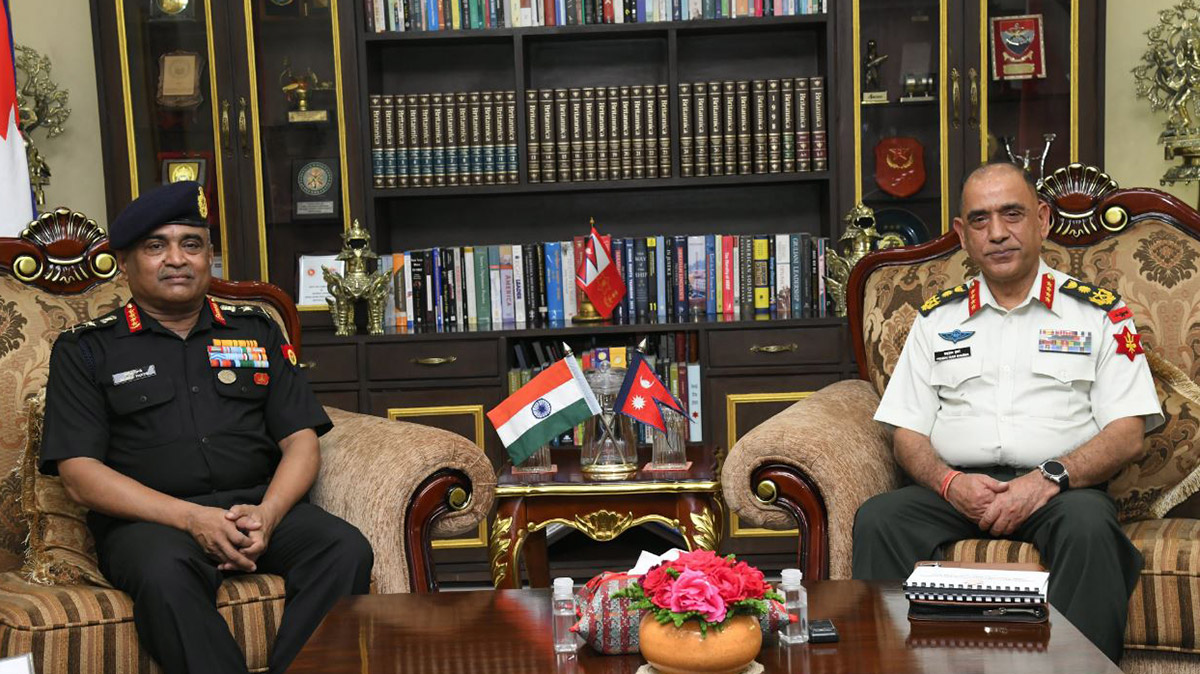 Meeting between Chief of Army Staff Sharma and Indian Army Chief Pandey