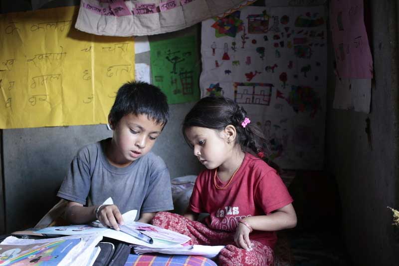 Nepal’s literacy rate is 76.3 percent