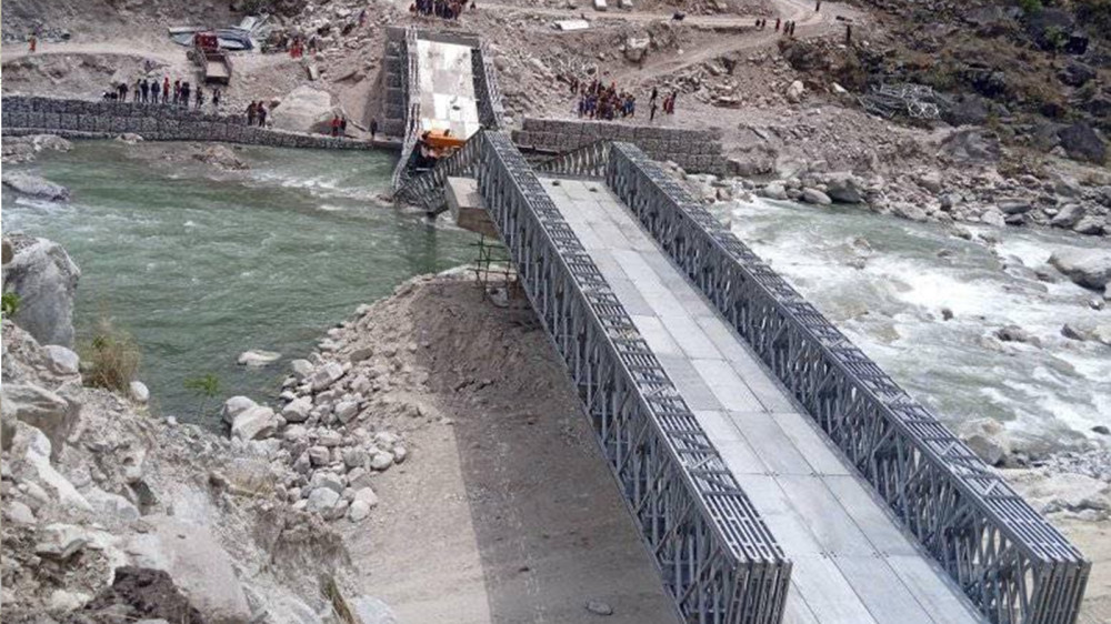 Bridge under construction collapsed in Bheri River: 2 died and 8 injured