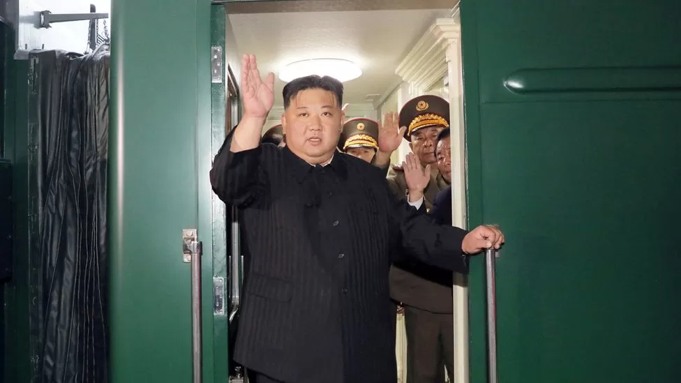 North Korean leader Kim Jong Un arrived in Russia to meet Putin