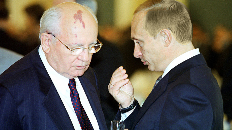 president putin with mikhail gorbachev