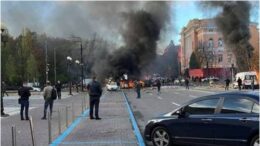 central kiev hit by missile