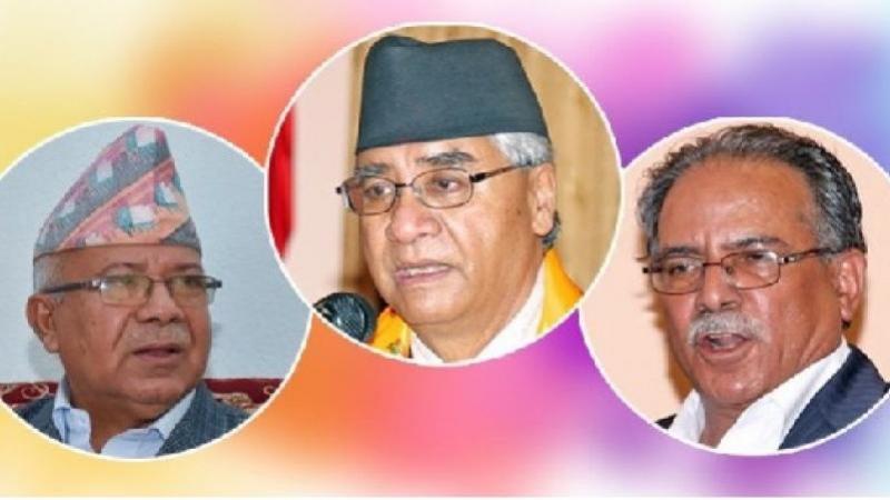 prachanda sher bahadur and madhav nepal
